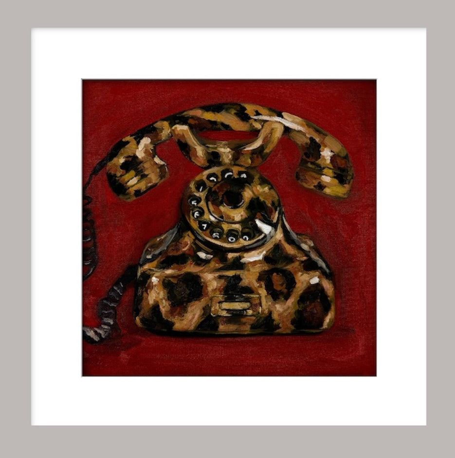 Untitled (Leopard print phone)
